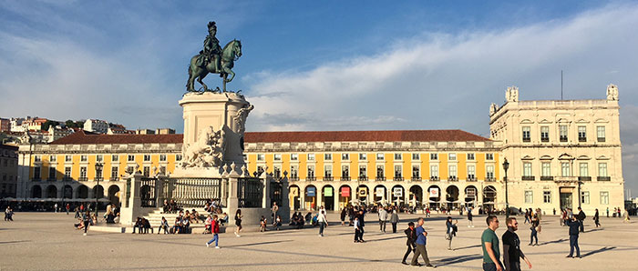 Beautiful square in Lisbon